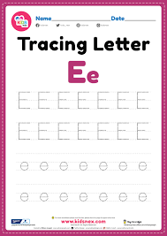 Letter j preschool or kindergarten tracing sheet to use for practice and learning letters. Tracing Letter E Alphabet Worksheet Free Printable Pdf
