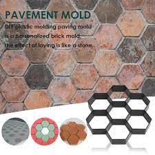 Mixed concrete materials,cement, pebbles, sand, paint powder, water and so on, note this,if you want to keep smooth of the pavement, then you need to choose the smaller pebbles. Road Concrete Molds Path Maker Pavement Mold G Walk Pavement Mold Diy Manually Paving Cement Bri Shopee Philippines