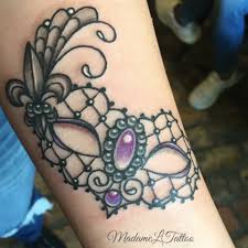 Mardi Gras Mask Tattoo Lace Stone Tattoo Lace Tattoo Floral Tattoo Design