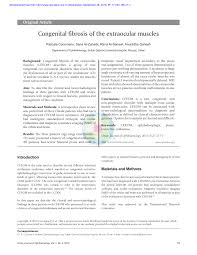 Pdf Congenital Fibrosis Of The Extraocular Muscles