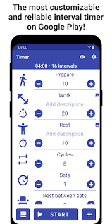 It combines five different tabata exercises, each separated by a minute of rest. Tabata Timer Interval Timer Workout Timer Hiit By Eugene Sharafan Google Play United States Searchman App Data Information