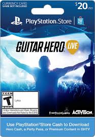 Maybe you would like to learn more about one of these? Best Buy Sony 20 Playstation Network Card Sony Playstation4 Guitar Hero