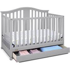 Graco Solano 4 In 1 Convertible Crib With Drawer Pebble Gray Walmart Com Under Crib Storage Crib Storage Convertible Crib