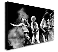 Black And White Rock Band Pictures Queen Rock Band Live Black And White Canvas Wall Art Etsy Black And White Canvas Queen Rock Band Etsy Wall Art