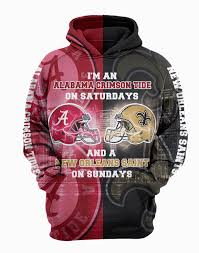 You can download in.ai,.eps,.cdr,.svg,.png formats. I M An Alabama Crimson Tide On Saturdays And A New Orleans Saints On Sundays 3d Hoodie
