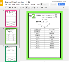 Google Inb Activity For Segment Proofs Mrs Newell S Math Segmentation Secondary Math Classroom Geometry Proofs