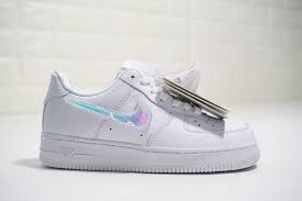 Black Air Forces With White Swoosh Nike Air Force 1 100 White Replaceable Iridescent Swoosh Nike Air Shoes Air Force Shoes Nike Air Force