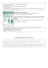, it's bound to be slightly different from getting a divorce in vancouver. Pdf Collateral Damage The Lived Experiences Of Divorced Mothers Without Custody