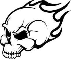 Skull With Fire Calaveras Dibujos Calaveras Para Colorear Craneo Dibujo