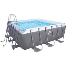 Piscine Tubulaire Jilong Passaat Grey 300 X 300 Cm Filtre A Sable