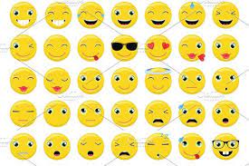 Emoticons Emoji Vector Set Emoji List Emoji Emoticon