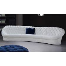Buys Cosmopolitan Contemporary Button Tufted White Velvet Fabric Sectional Sofa And Blue Round Velvet Chair And Blush velvet all over channel tufted sofa lush velvets, this lavish channel tufted sofa is.