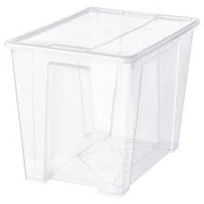 Samla صندوق بغطاء شفاف Ikea