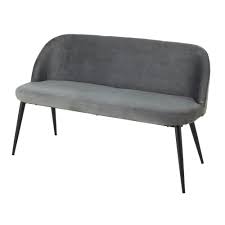Banquette Vintage 3 Places En Velours Gris Maurice Banquette Vintage Canape Banquette Sofa En Velours