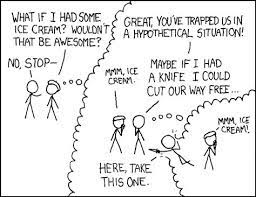 Hypotheticals What If Someone Broke Out Of A Hypothetical Situation Into Your Room Right Now Xkcd I Feel Bored Nerd Jokes Bones Funny