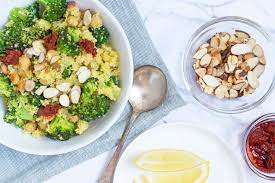 Check spelling or type a new query. Vegan Broccoli Salad With Couscous Raisins Almonds Oat Sesame
