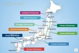 There are 5 train categories that run on this line: Japanese Shinkansen Bullet Train High Speed Train Japan Train