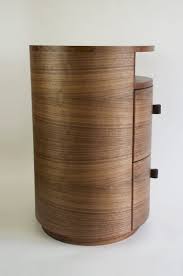 Opera weathered bedside table in wood. Round Bedside Tables Bespoke Walnut Side Tables