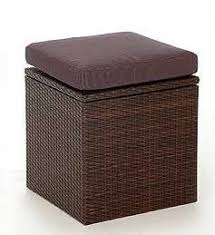 Hocker Aus Polyrattan Mit Sitzkissen Und Stauraum Hocker Mit Stauraum Hocker Stauraum