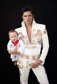 The suits are organized by the years that elvis wore them, to show his progression in selecting the. John Stamos And Son Billy Dress As Elvis Presley For Billy S 1st Birthday