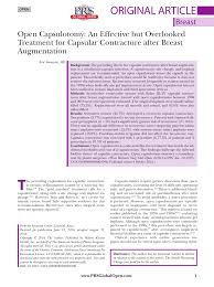 Pdf Open Capsulotomy An Effective But Overlooked Treatment