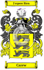 Carew Name Meaning, Family History, Family Crest & Coats of Arms