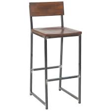 Quality backless bar stools and bar stools with backs available at missouri table & chair. Industrial Series Metal Bar Stool With Wood Back And Seat