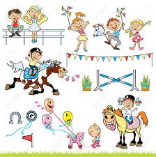 Human ponies hot mistresses riding their human ponies. Vector Set Of Children Pony Riders Competition Little Boy And Royalty Free Cliparts Vectors And Stock Illustration Image 15230280