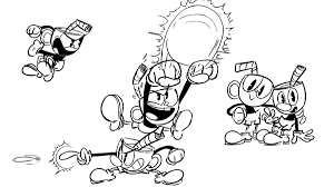 50 exclusive coloring pages from the last update of the game with the new character ms. Coloring Pages Cuphead Bosses Cuphead And Mugman Print For Free
