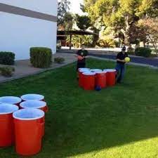 Our entertaining yard game rentals will be sure to get your guests onto their feet. Party Pals Is The Largest Special Event Party And Game Rentals Source In San Diego San Francisco Bay Area Los Angel Backyard Party Giant Beer Pong Pong Game