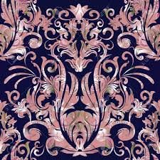 Baroque roccoco style all over print. Damask Vector Seamless Pattern Floral Baroque Dark Blue Background Royalty Free Cliparts Vectors And Stock Illustration Image 95584802