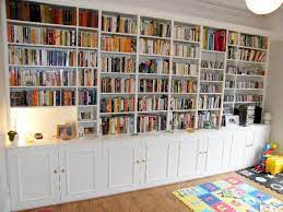 The vast size and quantity of shelves make this stunning piece a bibliophile's dream. Full Wall Bookshelves Build Plans Full Wall Bookshelves Cabinets Wall Bookshelves Floor To Ceiling Bookshelves Bookshelves In Living Room