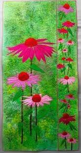 Cone Flowers Flower Quilts Art Quilts Landscape Quilts