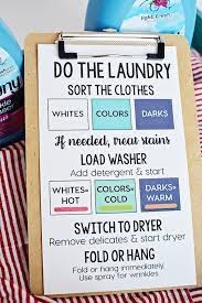 We guarantee that this method stands little chance of fading colors into the white items. Teach Your Kids How To Do Laundry From Thirty Handmade Days