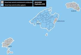If you want to find the exact address for balearic islands use ''search on a map'' browser. Balearic Islands September 1936 Full Size Gifex