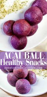 Acai Ball Snacks Acai Recipes Acai Bowls Recipe Healthy Snacks Recipes