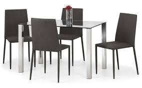 Includes dining table and 2 chairs chair with tubular metal base with black finish; Living Dining Pay Weekly World