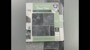 Easy to clean gloss finish light weight model: Self Adhesive Floor Tiles From B M Cheap And Easy D I Y Youtube