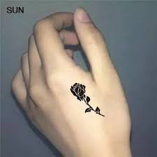 Tato tribal simple di tangan sumber : Women Sexy Chest Hand Fake Tattoo Stickers Simple Rose Flowers Pattern Men Covering Scars Waterproof Temporary Tattoo Stickers Sticker Making Stickers Squaresticker Toyota Aliexpress