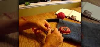 Knitting pattern felted flower corsage vintage style brooch pin. How To Knit A Felted Flower To Add On Clothes And Hats Knitting Crochet Wonderhowto