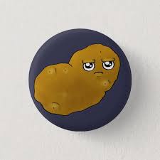 Happy Potato Button Zazzle Com In 2020 Happy Potato Potatoes Custom Buttons