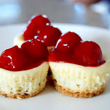 Mini Cherry Cheesecakes With Vanilla Wafer Crusts Recipe Yummly Recipe Mini Cherry Cheesecakes Mini Cheesecake Recipes Cherry Cheesecake Recipe
