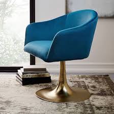 Bond Upholstered Swivel Office Chair Upholstered Swivel Chairs Velvet Furniture Retro Office Chair