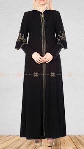 Black Ferace With Cross Stitch Embroidery Gaya Model Pakaian Pakaian Islami Model Pakaian