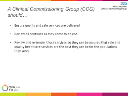 Community Health Services Re Procurement A Clinical Commissioning Group Ccg Should Ensure Quality And Safe Services Are Delivered Review All Contracts Ppt Download