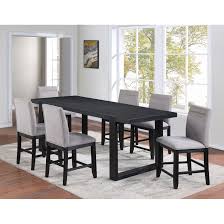 Included chairs add to the timeless. Steve Silver Yves Contemporary 7 Piece Pub Table Set With Upholstered Chairs Standard Furniture Pub Table And Stool Sets