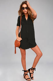 Oxford Comma Black Shirt Dress In 2019 Shirt Dress Clothes Cute Casual Dresses