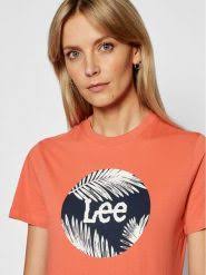 LEE RINGER TEE SLIM FIT DAMSKI T-SHIRT LOGO PAPRIKA L40PEPNI 112108665