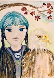 Bald eagle oil painting inspired by Canada's west coast