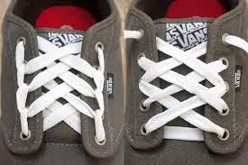 A funky lacing method, diamond lacing works best with sneakers and boots, which have many eyelets. How To Make Cool Designs With Shoelaces For Vans Shoe Lace Patterns Ways To Lace Shoes How To Lace Vans